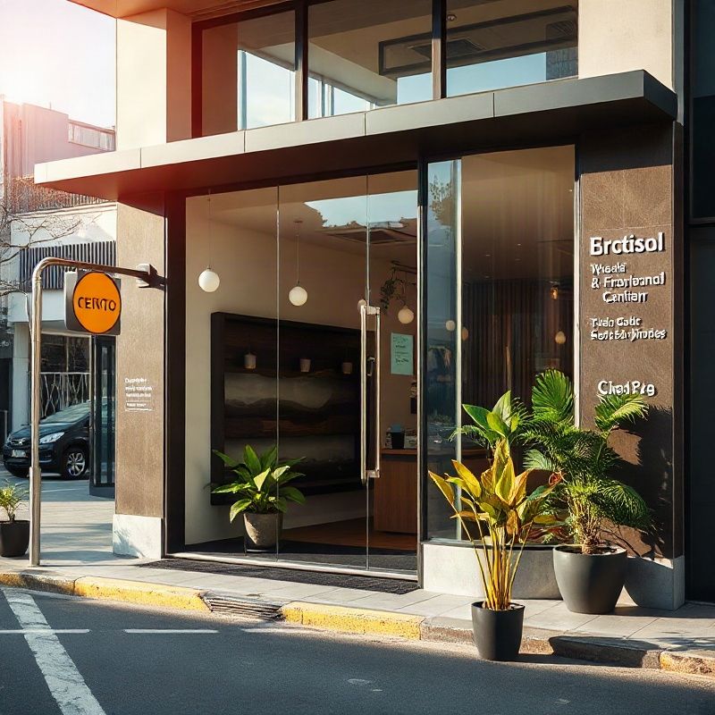 Espaço comercial com vitrine de vidro no Centro de Florianópolis